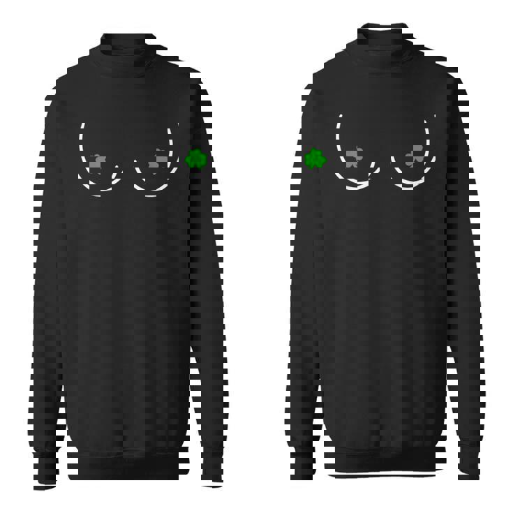 Boob St Patrick's Day 2024 Shamrocks Boobs Sweatshirt