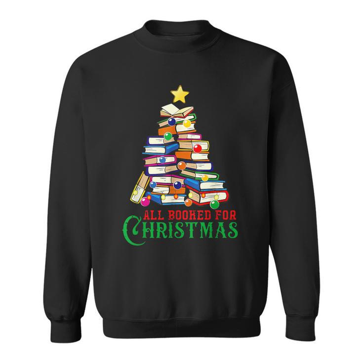 All Booked For Christmas Tree Sweatshirt