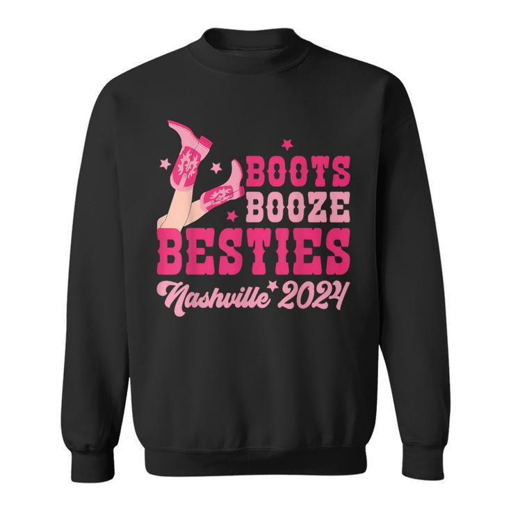 Boots Booze & Besties s Trip Nashville 2024 Sweatshirt