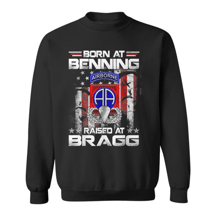 Born At Ft Benning Raised Fort Bragg Airborne Veterans Day Sweatshirt