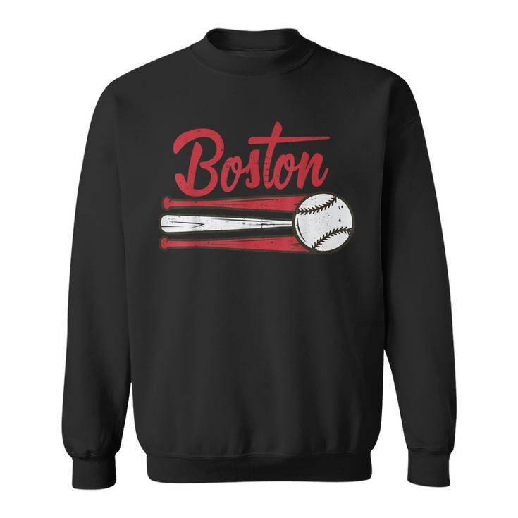 Boston Baseball Vintage Distressed Met At Gameday Sweatshirt