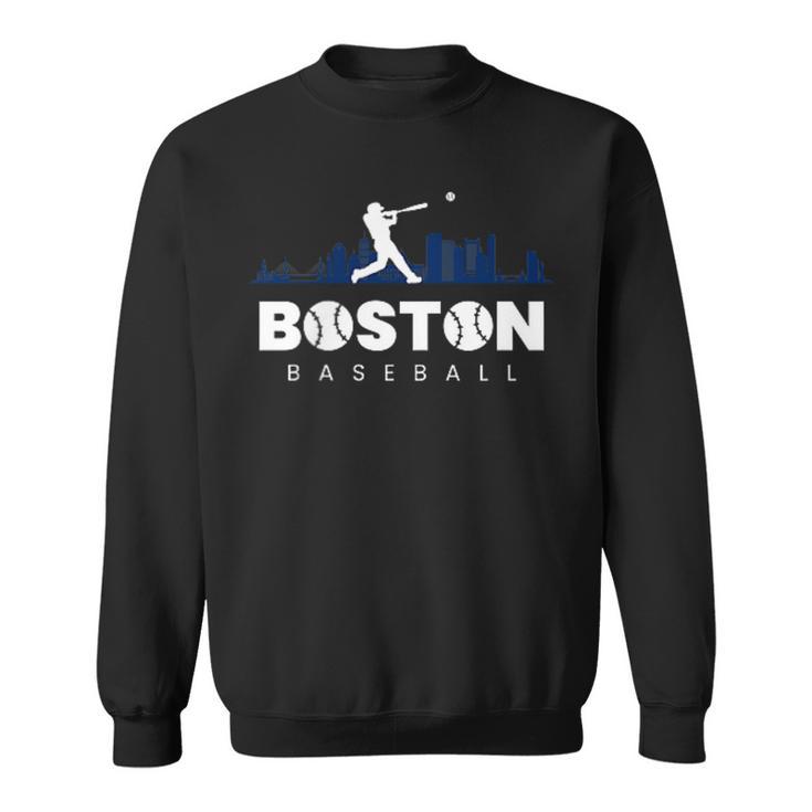 Boston Baseball Vintage Minimalist Retro Baseball Lover Sweatshirt