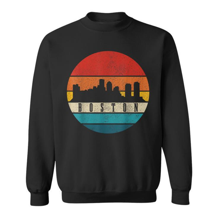 Boston Massachusetts Skyline Pride Vintage Boston Sweatshirt