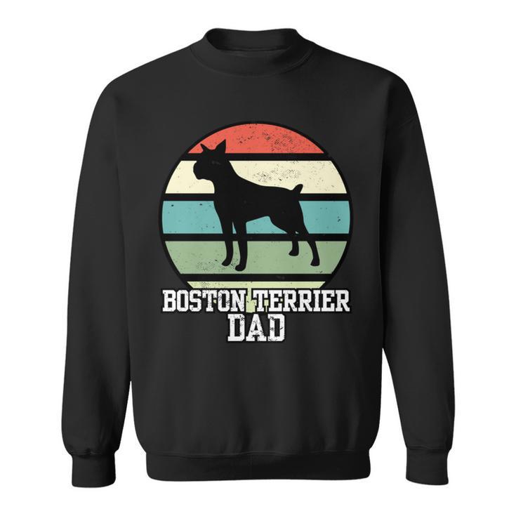 Boston Terrier Papa I Retro Boston Terrier Sweatshirt