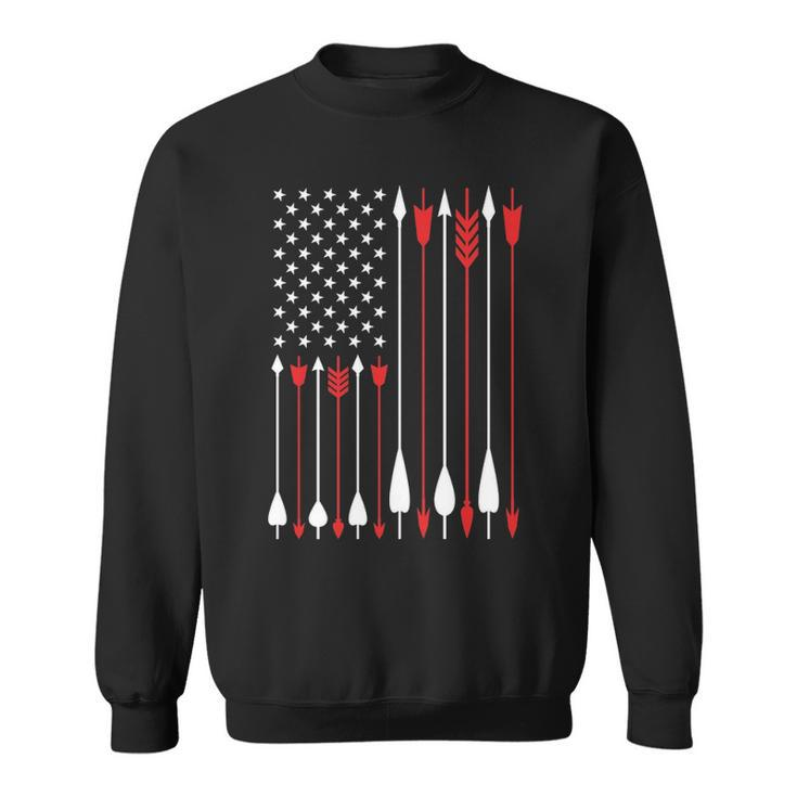 Bow Hunting Usa American Flag Archery Bow Hunter Sweatshirt