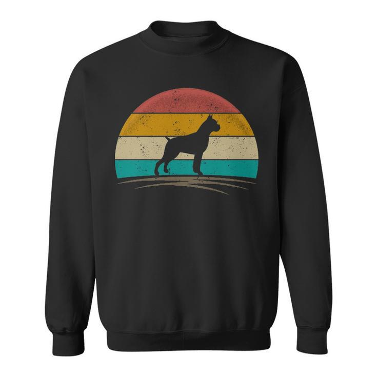 Boxer Dog Retro Vintage 70S Silhouette Breed Sweatshirt