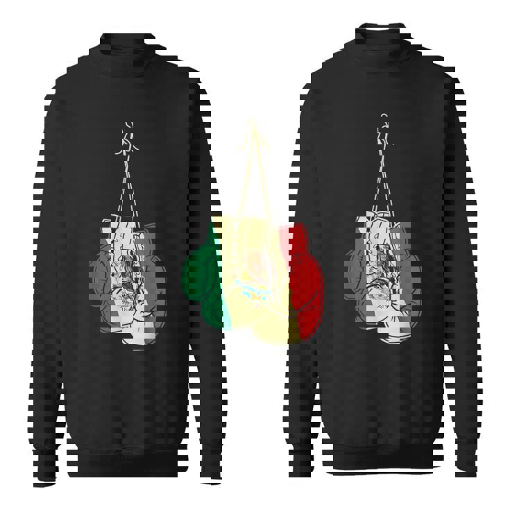 Boxing Gloves Mexican Flag Mexico Boxer Coach Sweatshirt