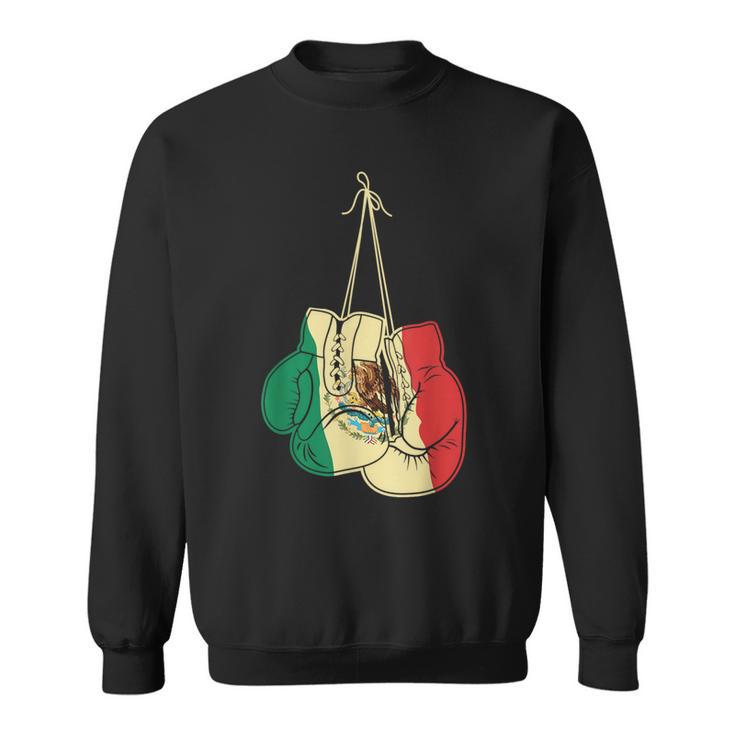 Boxing Gloves Mexican Flag Mexico Boxer Coach Sweatshirt