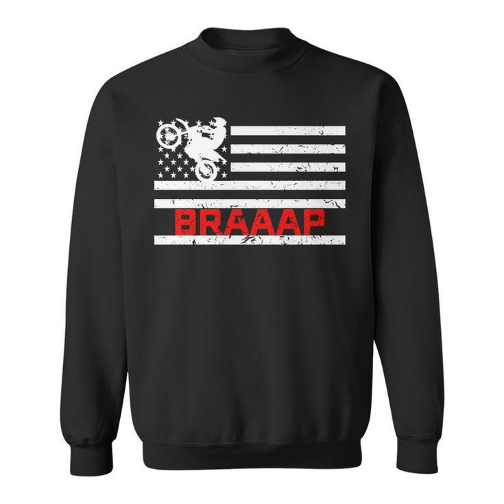 Braaap Vintage Usa American Flag Sweatshirt