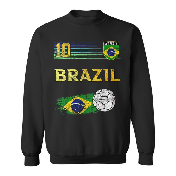 Brazil Soccer Fans Jersey Brazilian Flag Football Sweatshirt