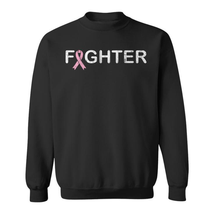 Breast Cancer Fighter World Cancer Day Pink Ribbon Sweatshirt