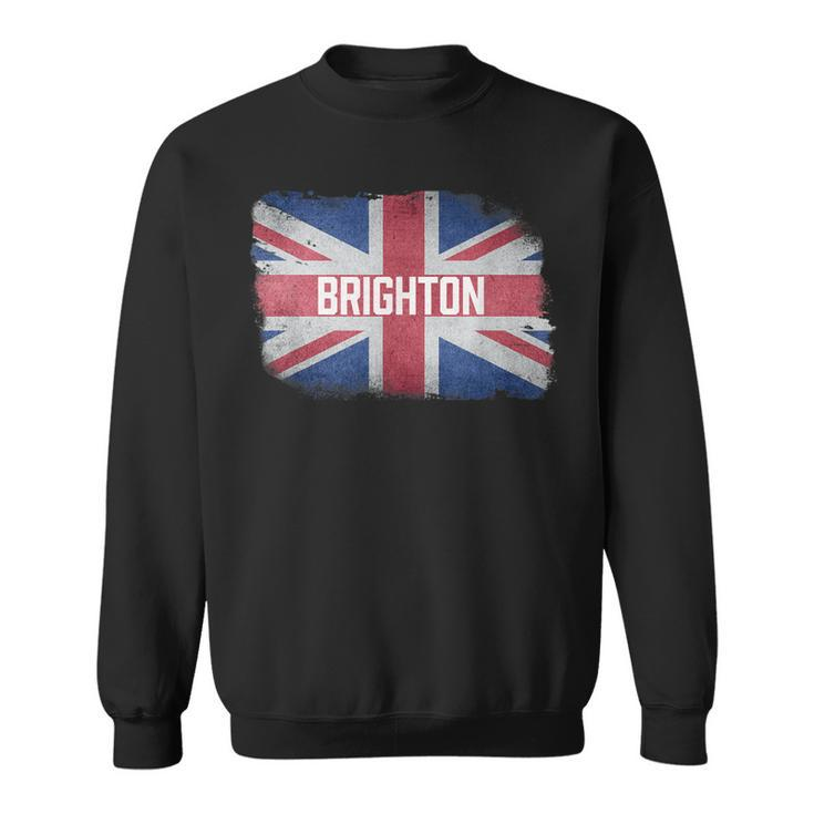 Brighton United Kingdom British Flag Vintage Uk Souvenir Sweatshirt
