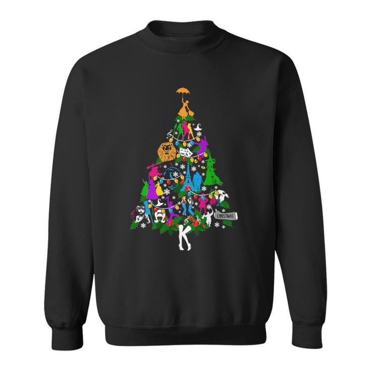 Broadway Musical Theater Christmas Tree Sweatshirt