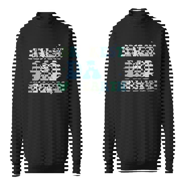 Brokest Dad On Earth Papa Daddy Groovy Father's Day Sweatshirt