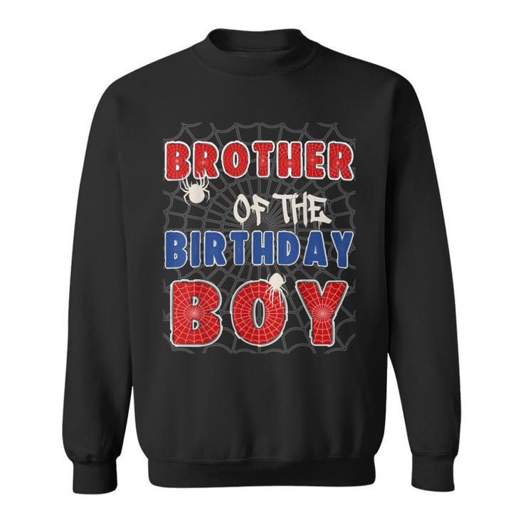 Brother Of The Birthday Boy Costume Spider Web Birthday Sweatshirt