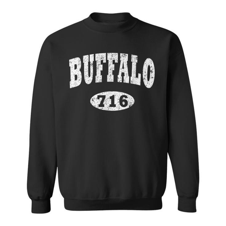 Buffalo 716 Vintage Bflo Wny Distressed B-Lo Sweatshirt