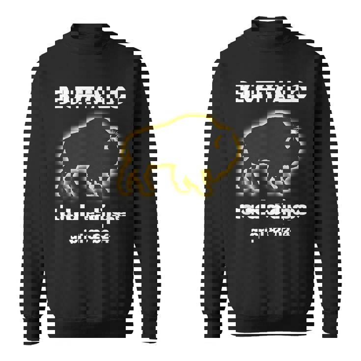 Buffalo Eclipse Outline April 8 2024 Total Eclipse Buffalo Sweatshirt