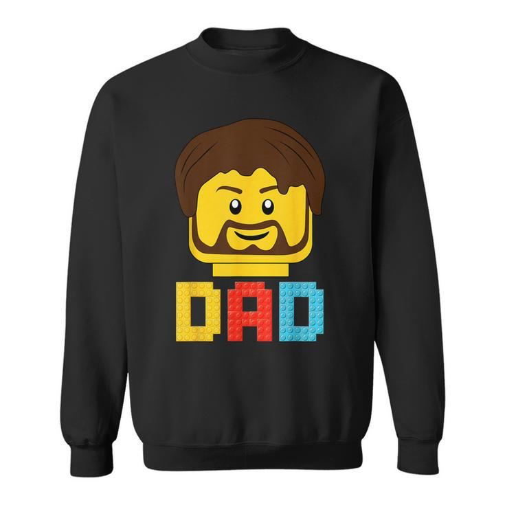 Building Bricks Blocks Dad Master Builder Family Matching Sweatshirt