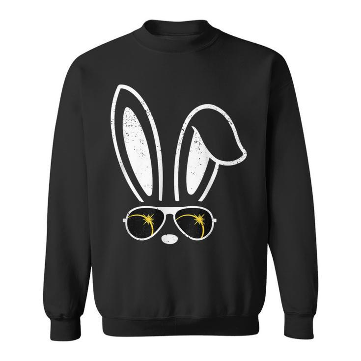 Bunny Ears Sunglasses Easter Total Solar Eclipse 2024 Sweatshirt