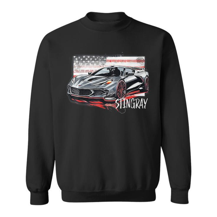 C8 American Muscle V8 Supercar Stingray Cool Vette Mechanic Sweatshirt