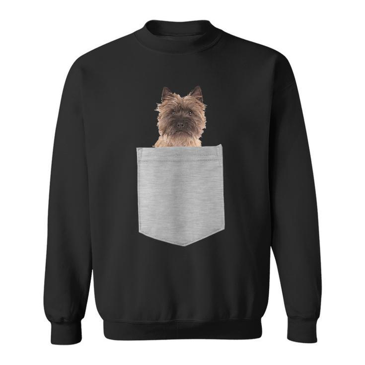 Cairn Terrier Dog In Your Pocket Sweatshirt