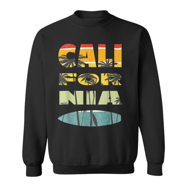 California Surfing Vintage Retro Surf Summer Surfer Sweatshirt