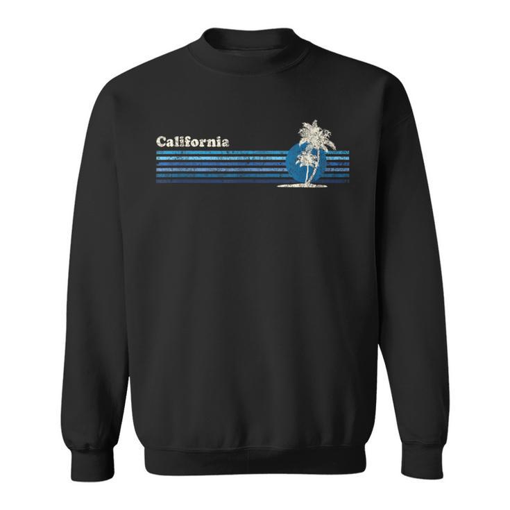 California Vintage 80S Palm Trees Sunset Sweatshirt