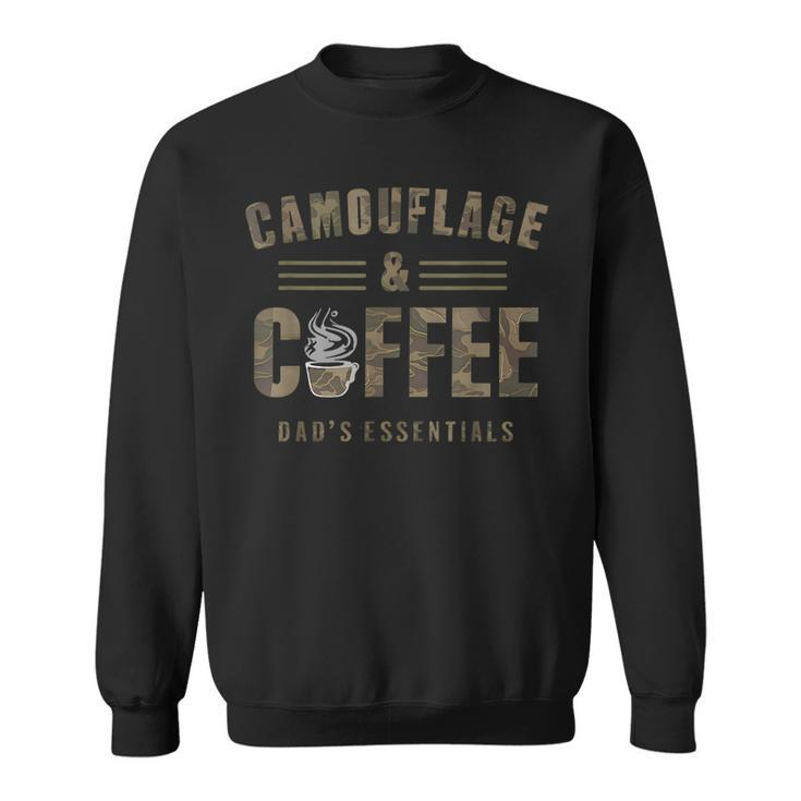 Camo & Coffee Dad's Essentials Fathers Day Present Sweatshirt