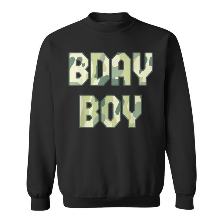 Camouflage Theme Bday Boy Military Little Officer Birthday Sweatshirt