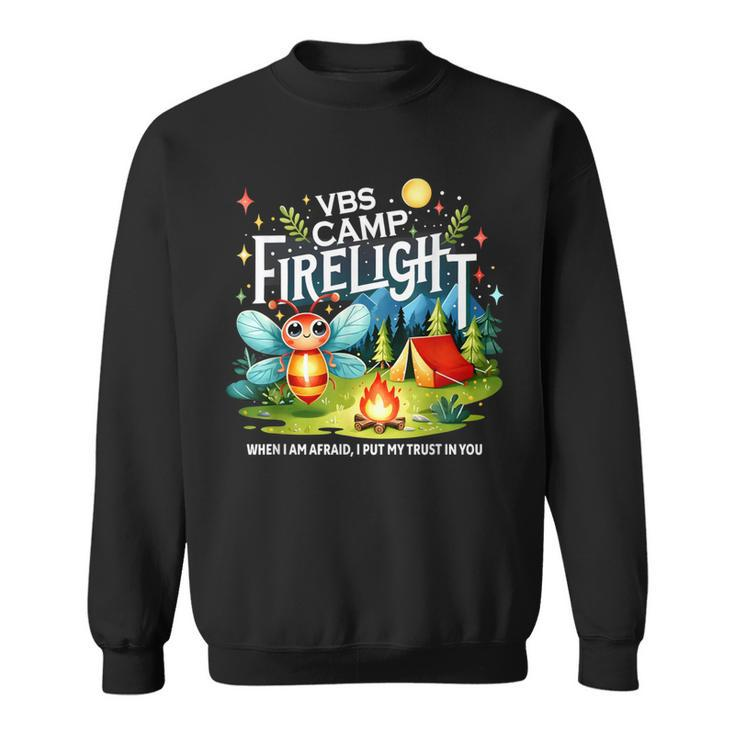 Camp Firelight Vbs Camp Vacation Bible School Firework 2024 Sweatshirt