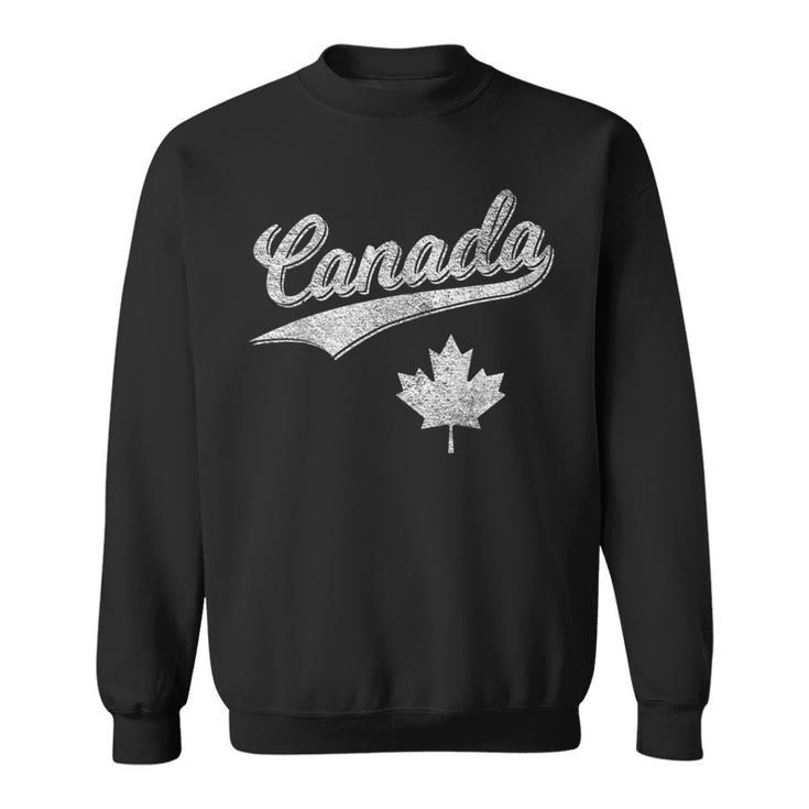 Canada Varsity Sports Script Cursive Retro Vintage Jersey Sweatshirt