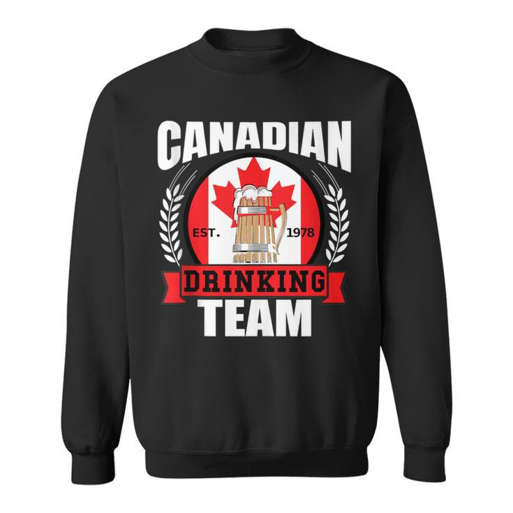 Canadian Drinking Team Canada Flag Beer Party Sweatshirt