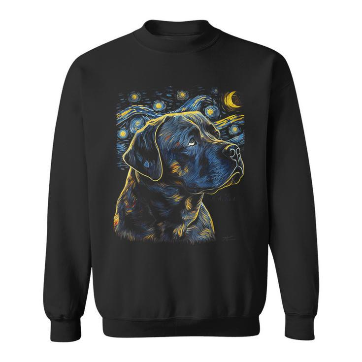 Cane Corso Dog Starry Night Dogs Lover Graphic Sweatshirt