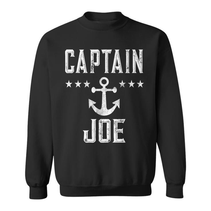 Captain Joe Retro Personalized Nautical Boating Lover Sweatshirt