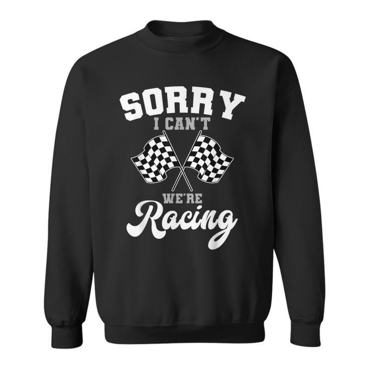 Car Racing Finish Line Automobile Sport Racer Checkered Flag Sweatshirt