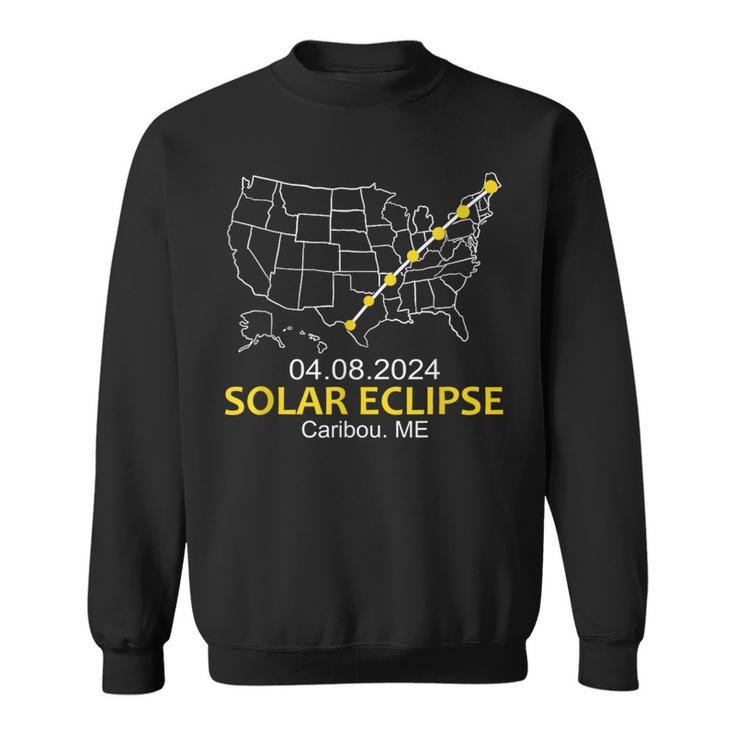 Caribou Maine Total Solar Eclipse 2024 Sweatshirt