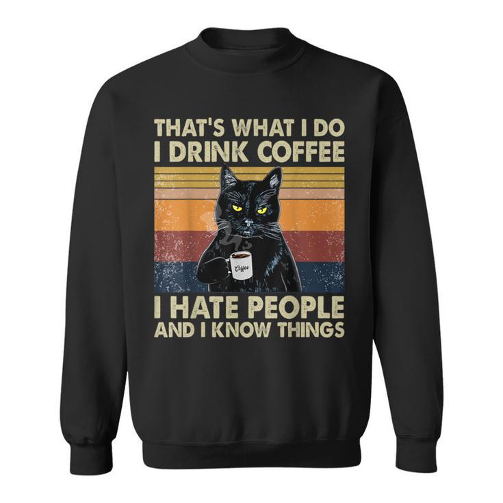 Cat Das Mache Ich Trinke Kaffee Sweatshirt