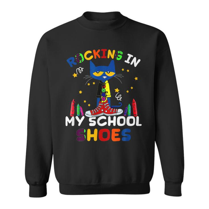 Cat-Rocking I N My-School-Shoes-Back To-School-Cat-Lover Sweatshirt