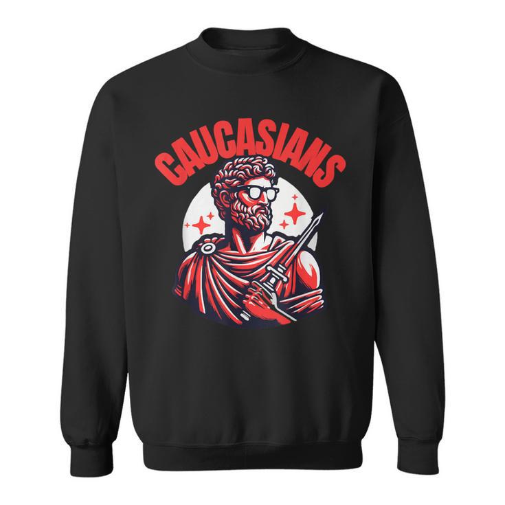 Caucasians Vintage Sword Caucasian Pride Sweatshirt