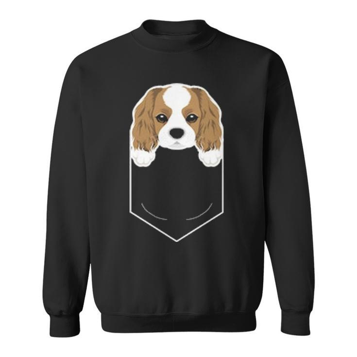 Cavalier King Charles Spaniel In My Pocket Cute Dog Sweatshirt