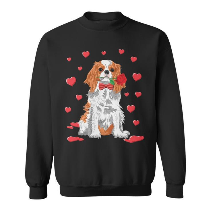 Cavalier King Charles Spaniel Valentines Day Dog Lover Sweatshirt
