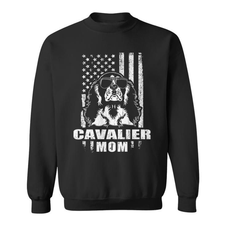 Cavalier Mom Cool Vintage Retro Proud American Sweatshirt