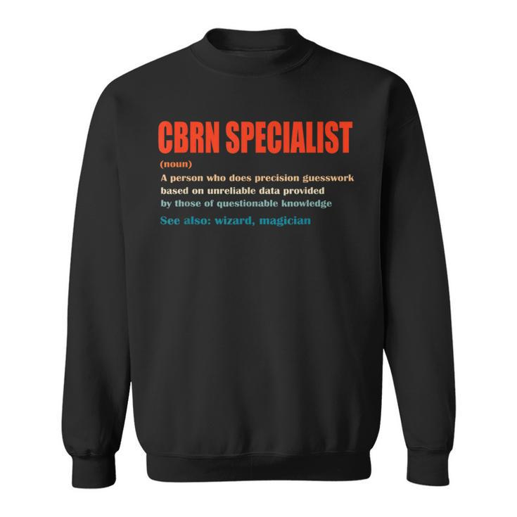 Cbrn Specialist Vintage Definition Wizard Magician Sweatshirt