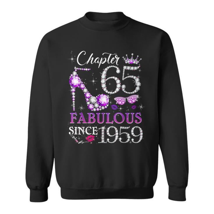 Chapter 65 Est 1959 65 Years Old 65Th Birthday Queen Sweatshirt