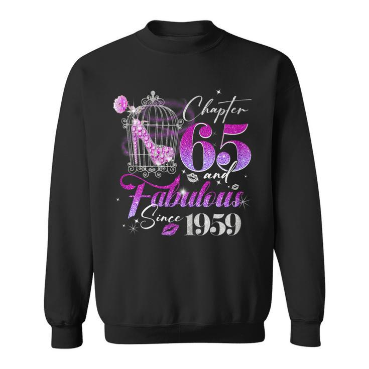 Chapter 65 Fabulous Since 1959 65Th Birthday Queen Diamond Sweatshirt