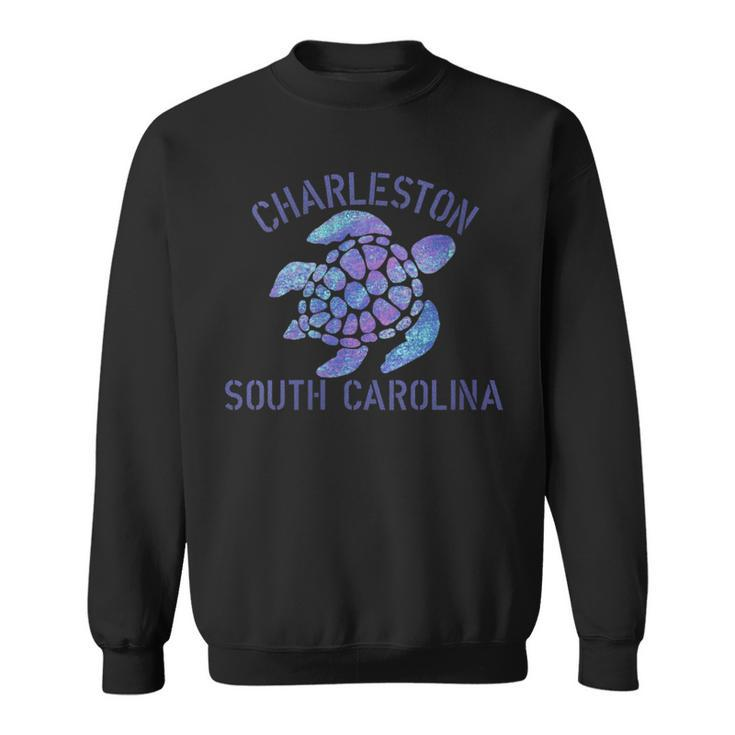 Charleston Sc Beach  Tribal Turtle Sweatshirt