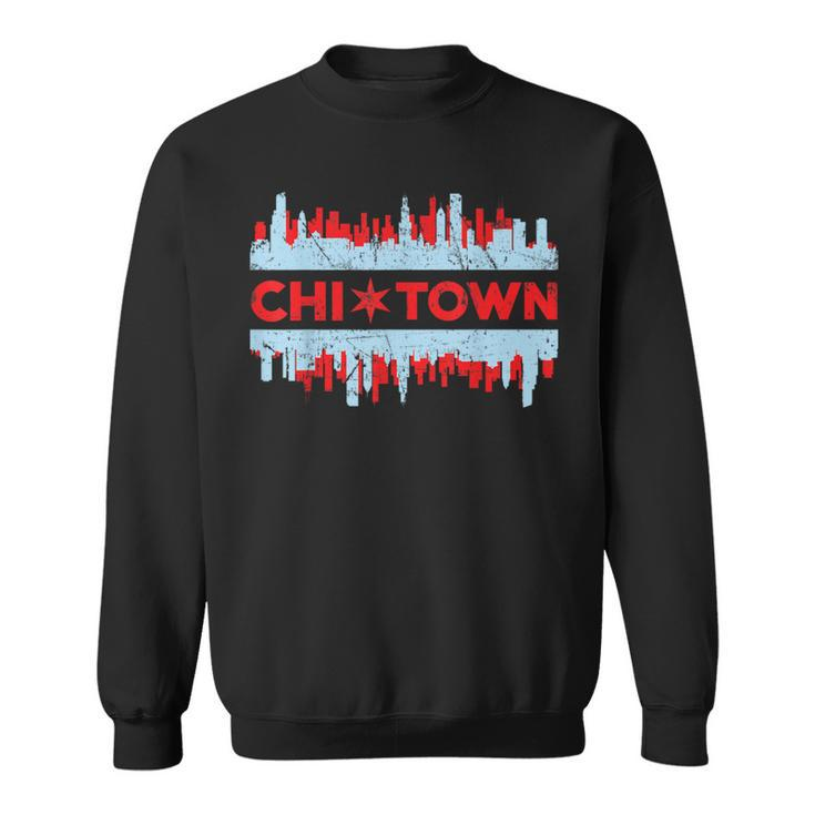 Chi Town Chicago Flag Skyline Sweatshirt