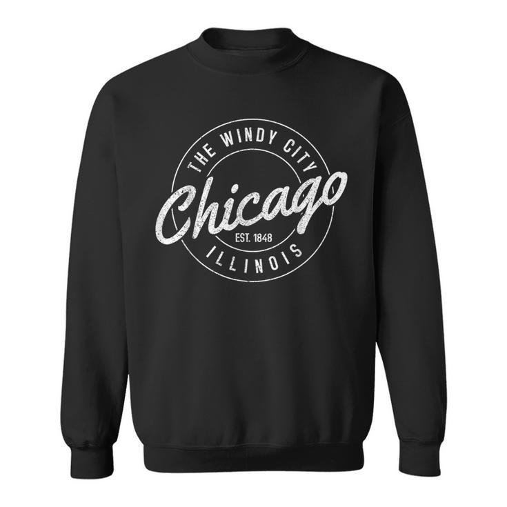 Chicago Est 1848 Illinois The Windy City Souvenir Sweatshirt