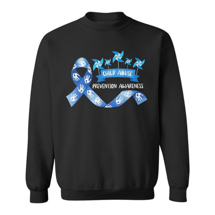 Child Abuse Prevention Awareness Month Pinwheel Ribbon Sweatshirt