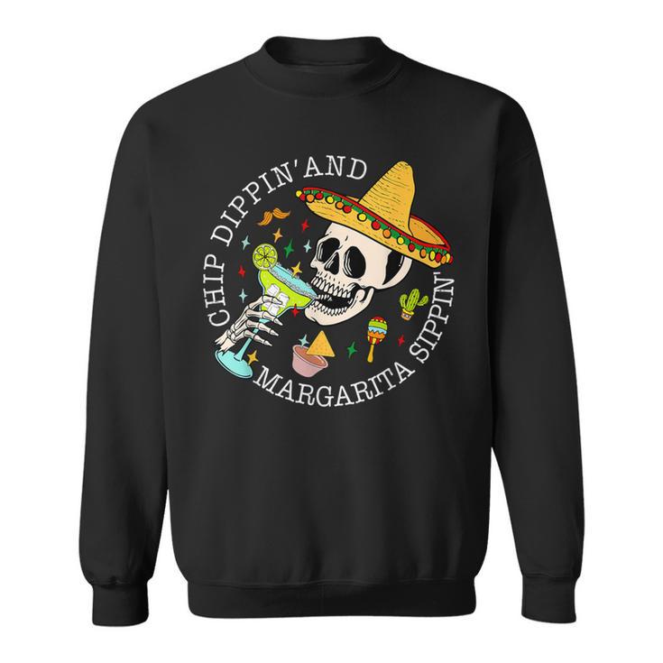 Chip Dippin And Margarita Sippin Cinco De Mayo Drinking Sweatshirt